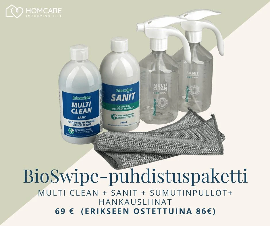 BioSwipe-puhdistuspaketti
