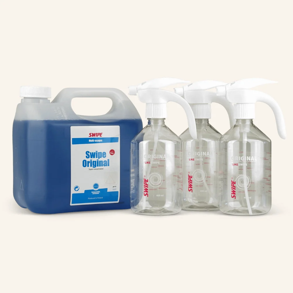 Swipe Original 3 l. + sumutinpullosarja (sis. 3 sumutinpulloa)