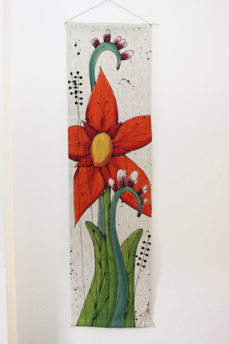 Seinävaate Tulikukka