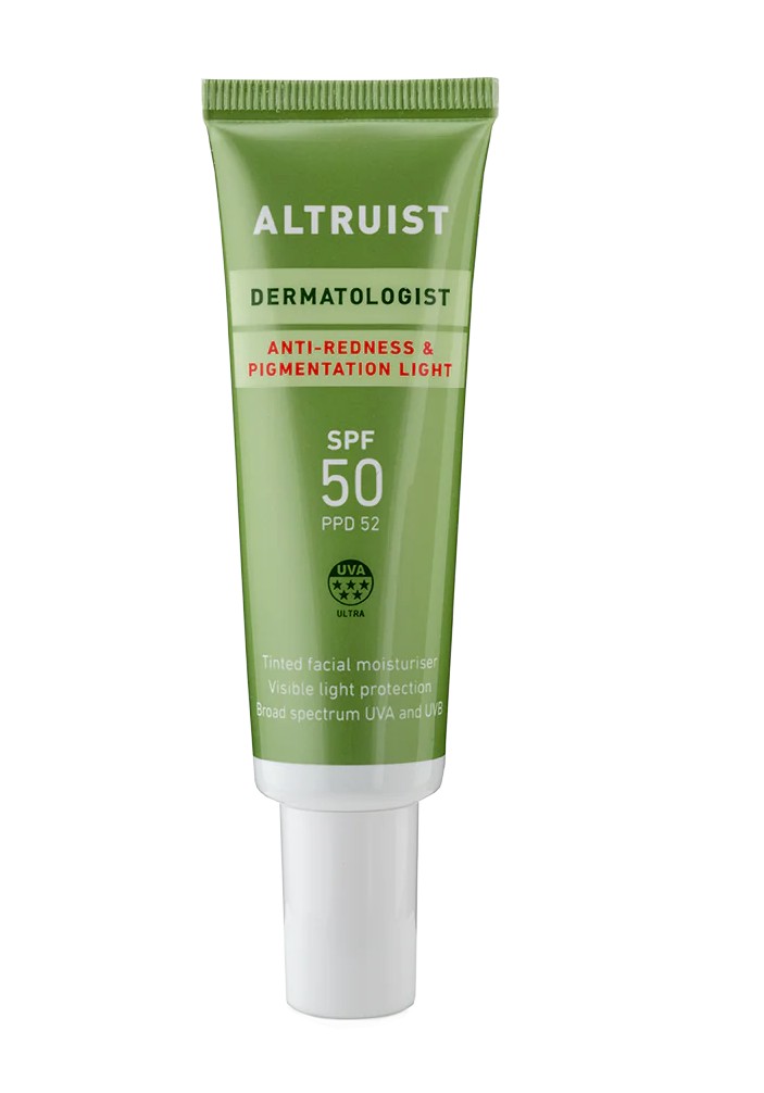 Altruist Anti-Rednes& Pigmentation: sävyttävä, punoitusta poistava aurinkosuojavoide (30 ml)
